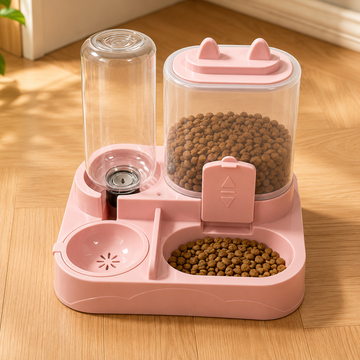 Distributeur 2-en-1 d'Eau et de Nourriture pour Chien et Chat