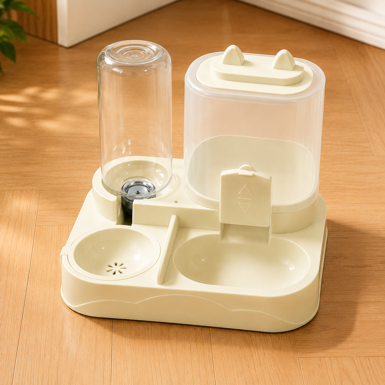 Distributeur 2-en-1 d'Eau et de Nourriture pour Chien et Chat