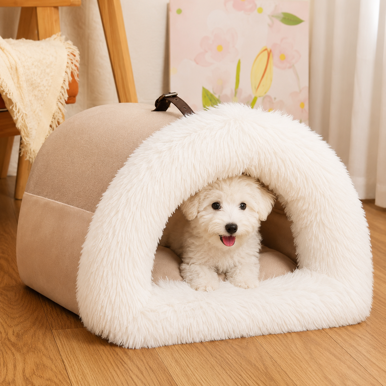 Lit Long en Peluche Ultra Doux pour Chien et Chat