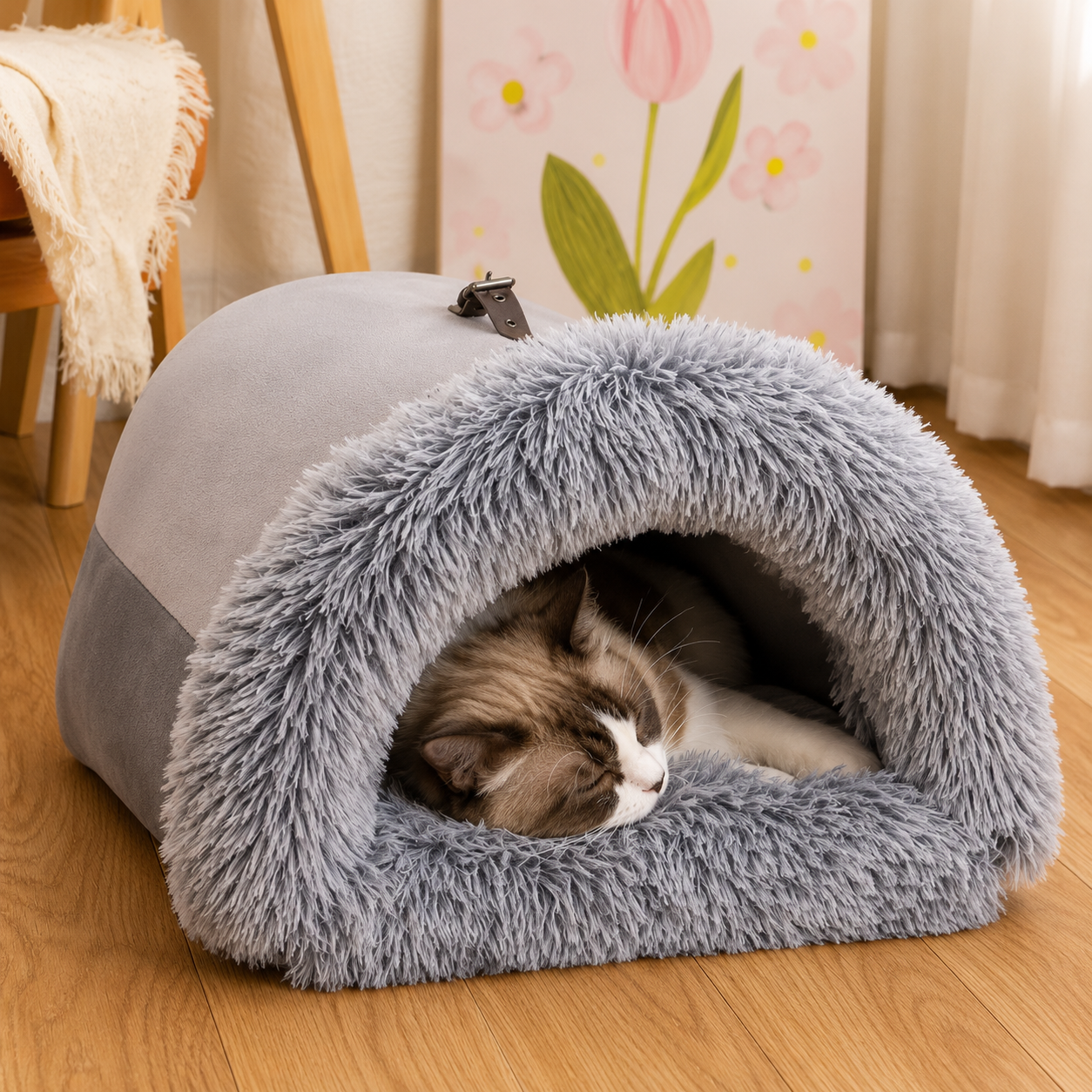 Lit Long en Peluche Ultra Doux pour Chien et Chat