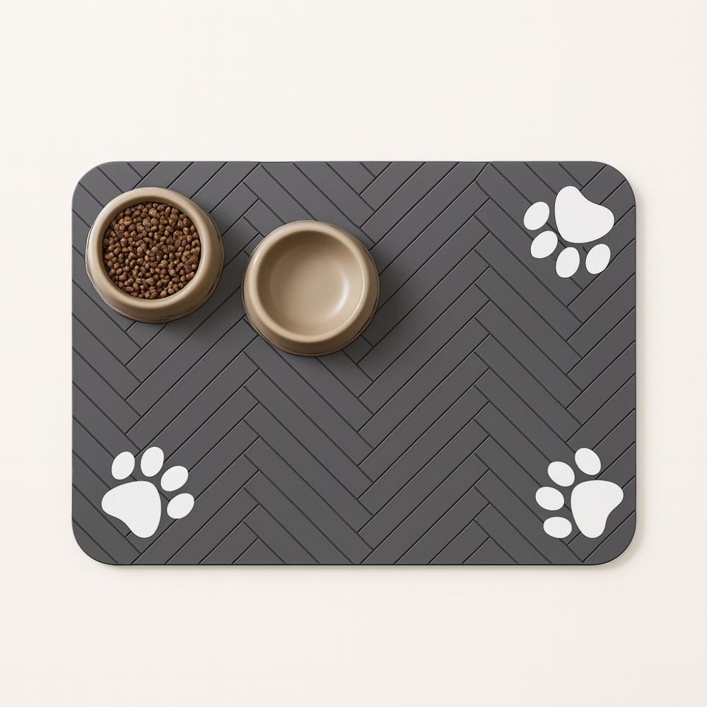 Tapis d’Alimentation Imperméable 60x90cm pour Chiens et Chats