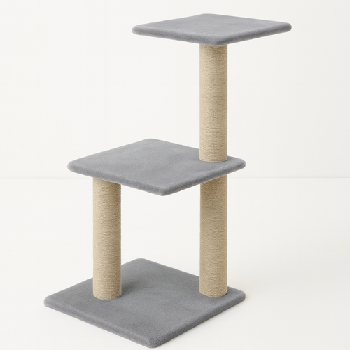 Arbre à Chat Multi-Niveaux 80 cm Griffoirs et Plateformes Stables pour 1 à 2 Chats d’Intérieur